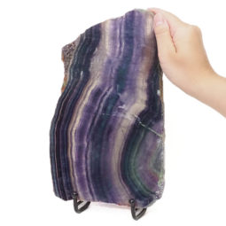 Natural Sliced Rainbow Fluorite Crystal Lamp DS1465 | Himalayan Salt Factory