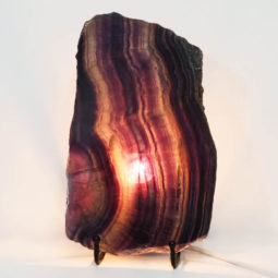 Natural Sliced Rainbow Fluorite Crystal Lamp DS1466 | Himalayan Salt Factory
