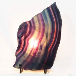Natural Sliced Rainbow Fluorite Crystal Lamp DS1468 | Himalayan Salt Factory