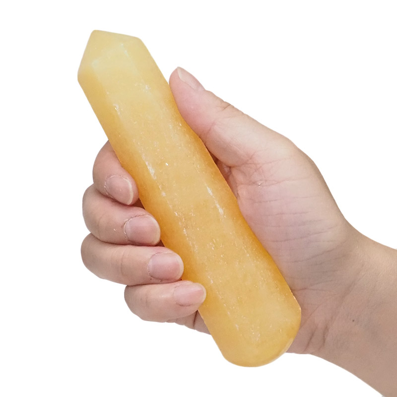 Orange Calcite Terminated Wand (13-16cm) 4 Orange Calcite Terminated Wand (13-16cm) | Himalayan Salt Factory