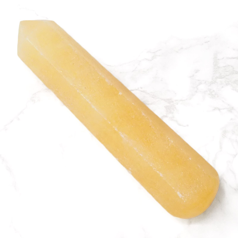 Orange Calcite Terminated Wand (13-16cm) 3 Orange Calcite Terminated Wand (13-16cm) | Himalayan Salt Factory