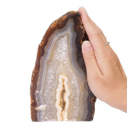1.60kg Natural River Agate Crystal Lamp with White LED Bulb N1200 7 River Agate Crystal Lamp with LED Bulb N1200 | Himalayan Salt Factory