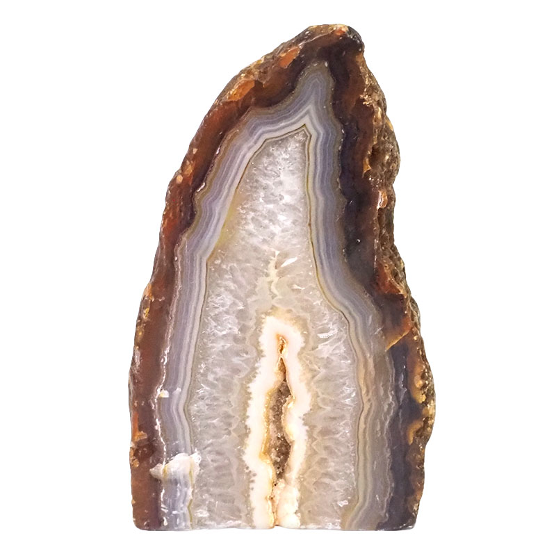 1.60kg Natural River Agate Crystal Lamp with White LED Bulb N1200 3 River Agate Crystal Lamp with LED Bulb N1200 | Himalayan Salt Factory