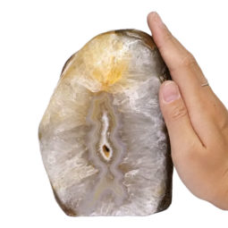 2.28kg Natural River Agate Crystal Lamp with White LED Bulb N1218 7 River Agate Crystal Lamp with LED Bulb N1218 | Himalayan Salt Factory