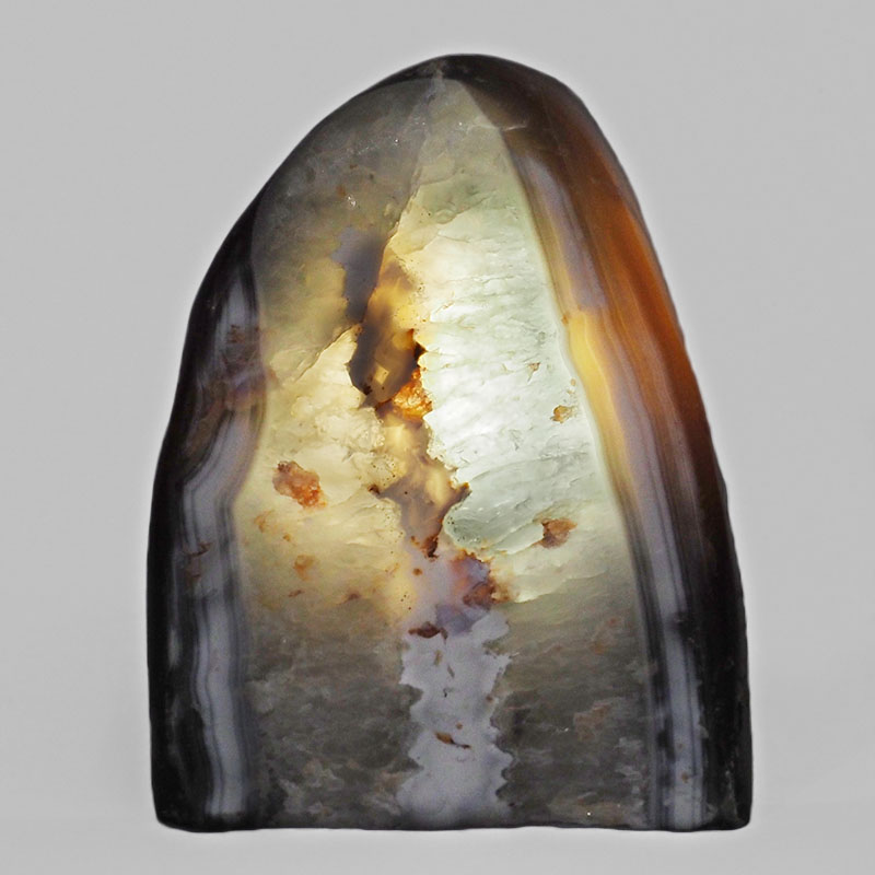 3.03kg Natural River Agate Crystal Lamp with White LED Bulb N1219 4 River Agate Crystal Lamp with LED Bulb N1219 | Himalayan Salt Factory