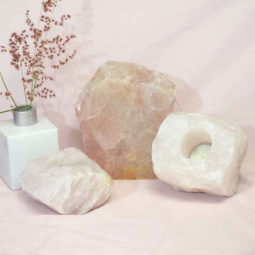 1.4kg Rose Quartz Slab with Rose Quartz Tea Light Candle Holder Set J491 5 Rose Quartz Slab with Rose Quartz Tea Light Candle Holder Set J491-2