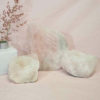 Rose Quartz Slab with Rose Quartz Tea Light Candle Holder Set J493