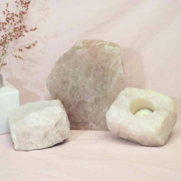 1.7kg Rose Quartz Slab with Rose Quartz Tea Light Candle Holder Set J500 7 Rose Quartz Slab with Rose Quartz Tea Light Candle Holder Set J500-2