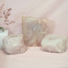 1.5kg Rose Quartz Slab with Rose Quartz Tea Light Candle Holder Set J502 1 Rose Quartz Slab with Rose Quartz Tea Light Candle Holder Set J502