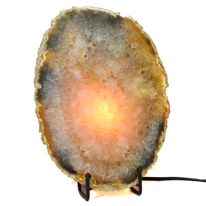 Sliced Brazilian Crystal Agate Lamp S430 4 Sliced Brazilian Crystal Agate Lamp S340