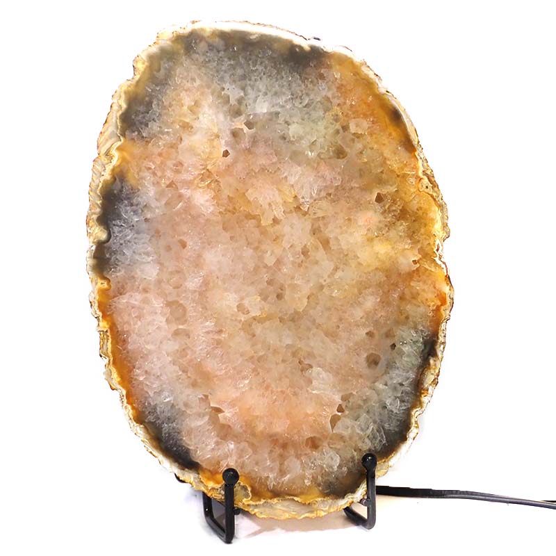 Sliced Brazilian Crystal Agate Lamp S430 3 Sliced Brazilian Crystal Agate Lamp S340