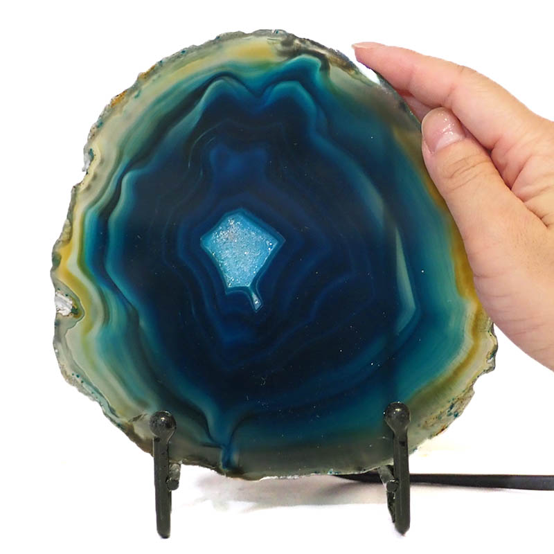 Sliced Brazilian Crystal Agate Lamp S433 5 Sliced Brazilian Crystal Agate Lamp S343