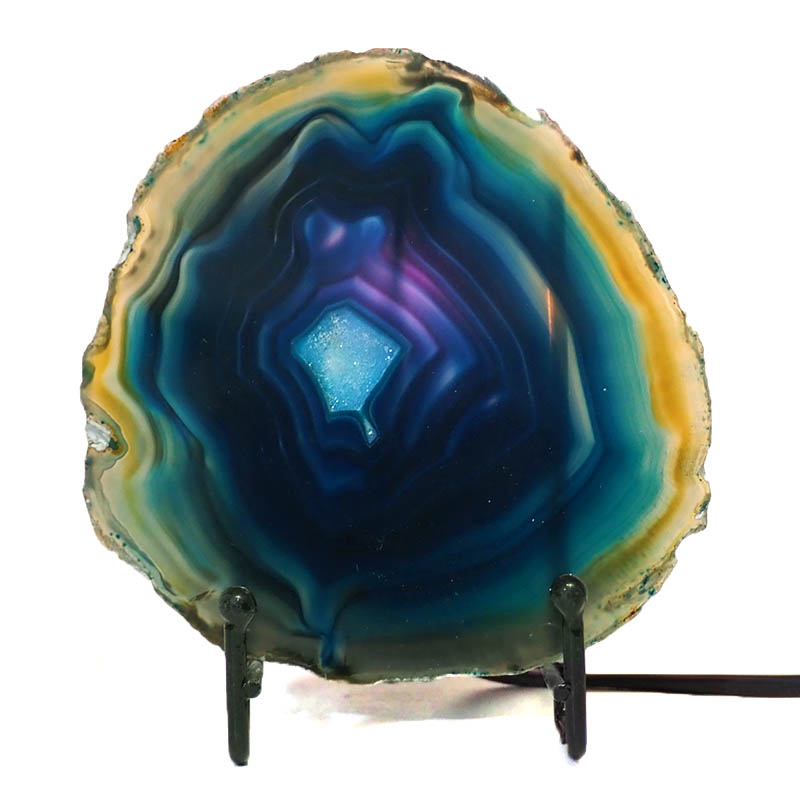 Sliced Brazilian Crystal Agate Lamp S433 4 Sliced Brazilian Crystal Agate Lamp S343