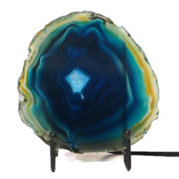 Sliced Brazilian Crystal Agate Lamp S343