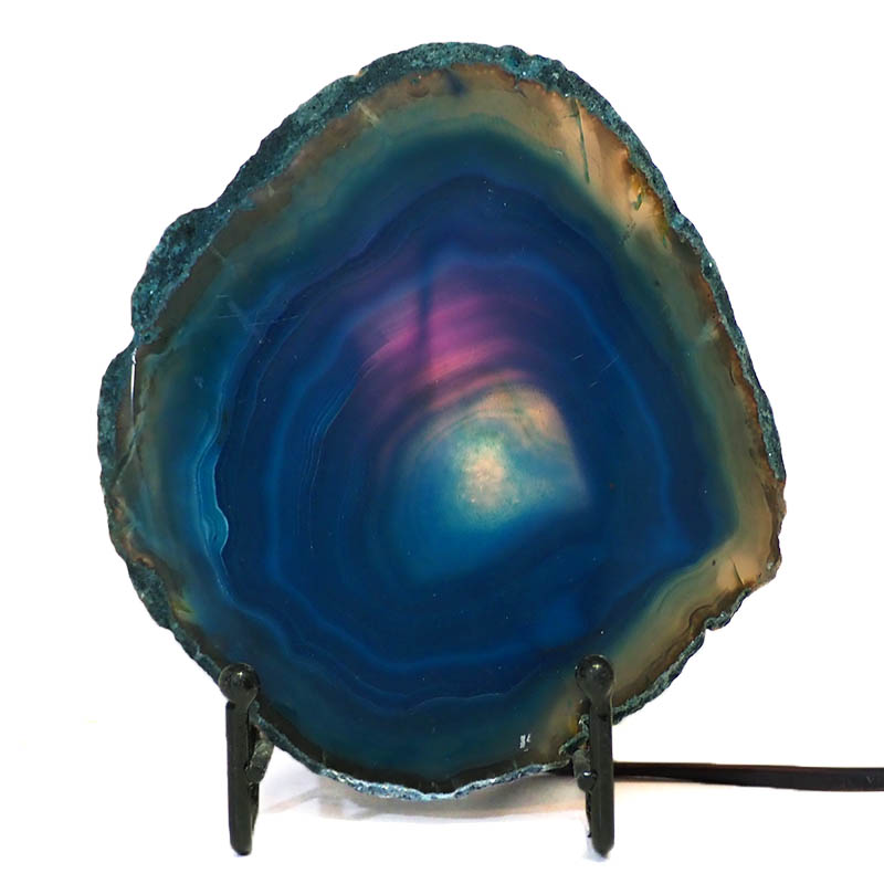Sliced Brazilian Crystal Agate Lamp S434 4 Sliced Brazilian Crystal Agate Lamp S344