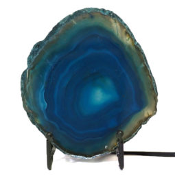 Sliced Brazilian Crystal Agate Lamp S344