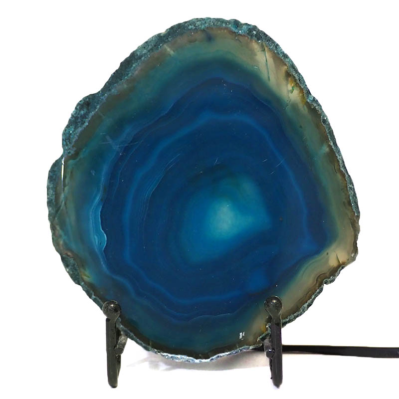 Sliced Brazilian Crystal Agate Lamp S434 3 Sliced Brazilian Crystal Agate Lamp S344
