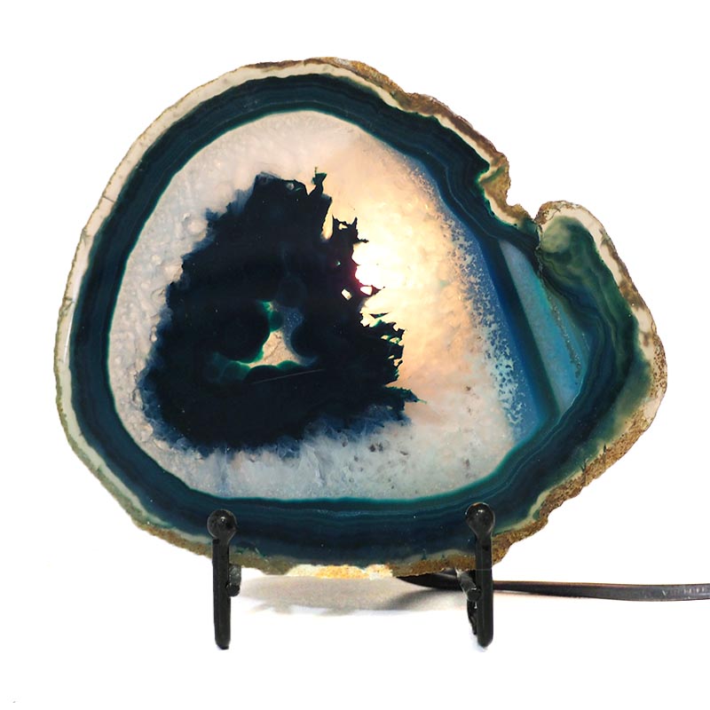 Sliced Brazilian Crystal Agate Lamp S435 4 Sliced Brazilian Crystal Agate Lamp S435 - Image 2