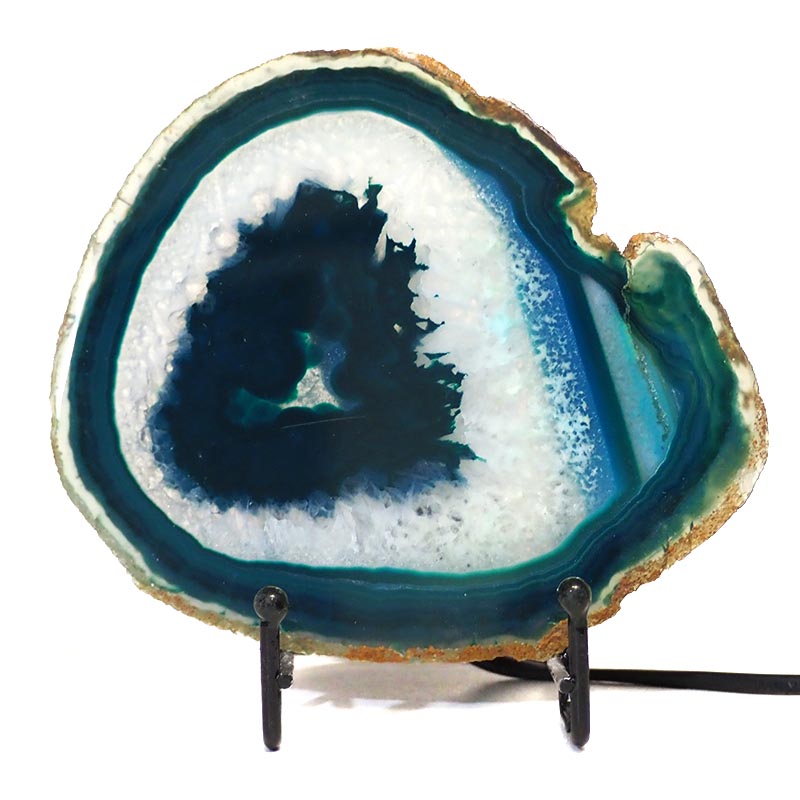 Sliced Brazilian Crystal Agate Lamp S435 3 Sliced Brazilian Crystal Agate Lamp S345