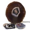 Sliced Brazilian Crystal Agate Lamp Set 3 Pieces S463