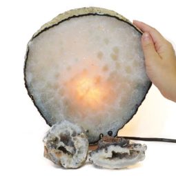 1.75kg Sliced Brazilian Crystal Agate Lamp Set 3 Pieces S470 5 Sliced Brazilian Crystal Agate Lamp Set 3 Pieces S470-1