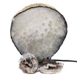 Sliced Brazilian Crystal Agate Lamp Set 3 Pieces S470