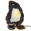 Sliced Brazilian Crystal Agate Lamp Set 3 Pieces S473
