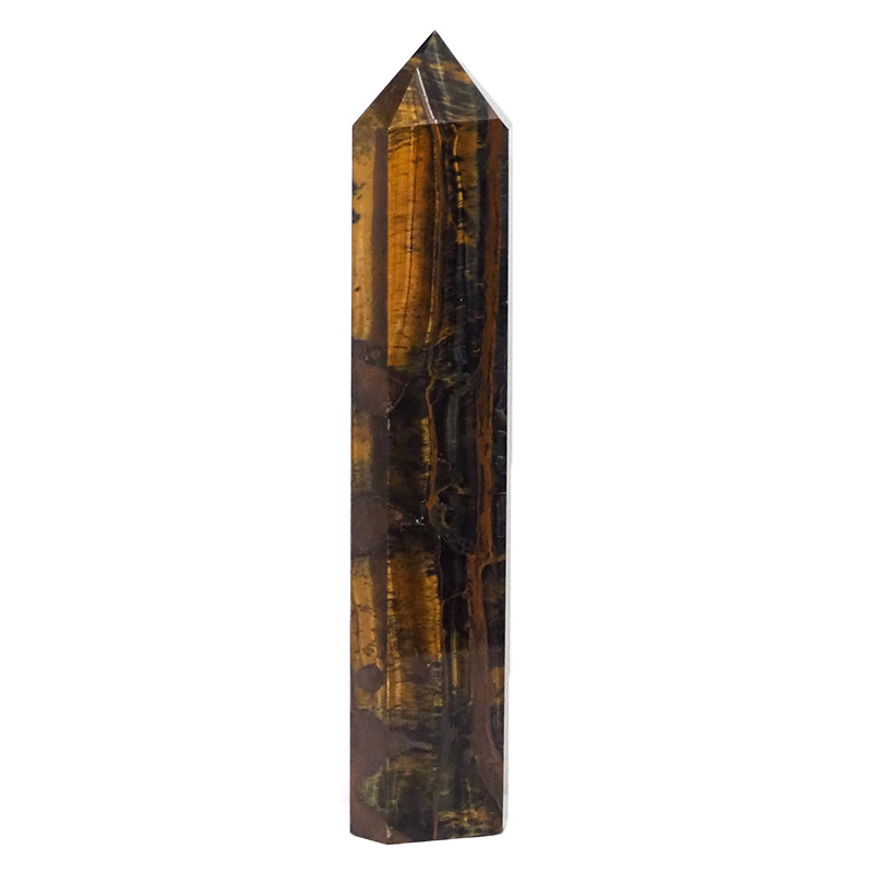 0.94kg Natural Tiger Eye Terminated Point DS1424 3 Tiger Eye Terminated Point DS1424 | Himalayan Salt Factory