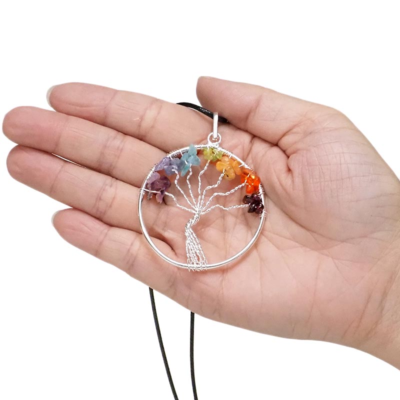 7 Chakras Tree Of Life Pendant Set 5 4 7 Chakras Tree Of Life Pendant Set 5 | Himalayan Salt Factory