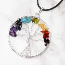 7 Chakras Tree Of Life Pendant Set 5 8 7 Chakras Tree Of Life Pendant Set 5 | Himalayan Salt Factory