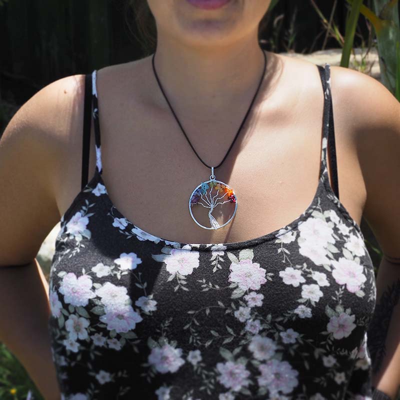 7 Chakras Tree Of Life Pendant Set 5 6 7 Chakras Tree Of Life Pendant Set 5 | Himalayan Salt Factory