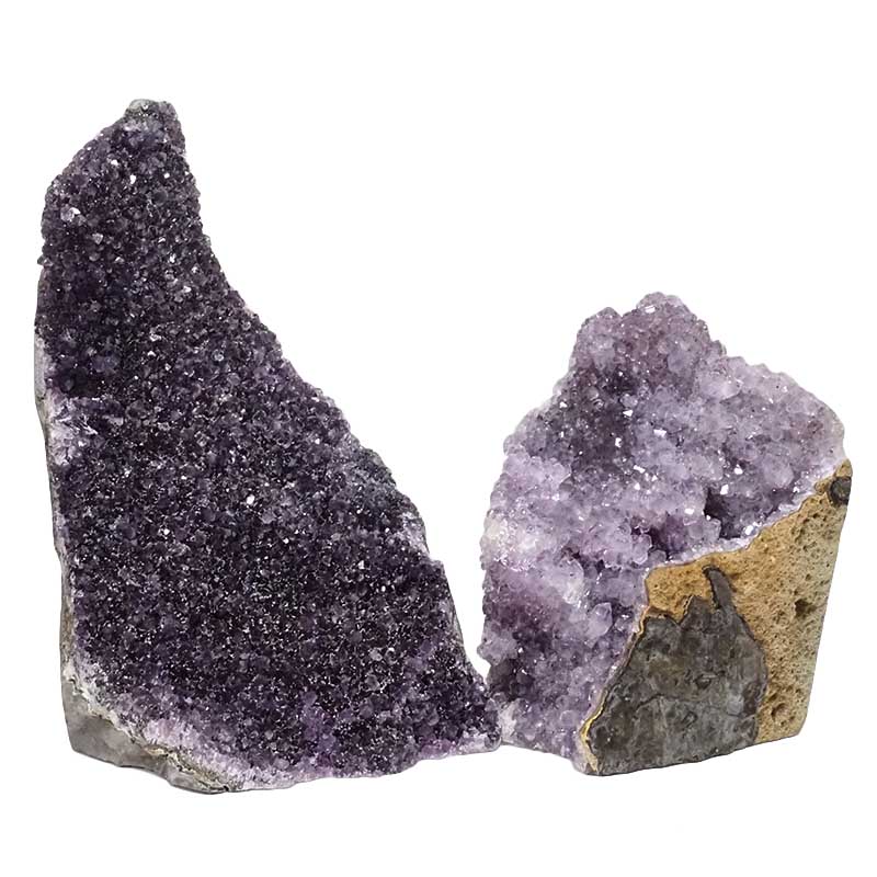 2.90kg Amethyst Crystal Geode Specimen Set 2 Pieces DN836 3 Amethyst Crystal Geode Specimen Set 2 Pieces DN836 | Himalayan Salt Factory
