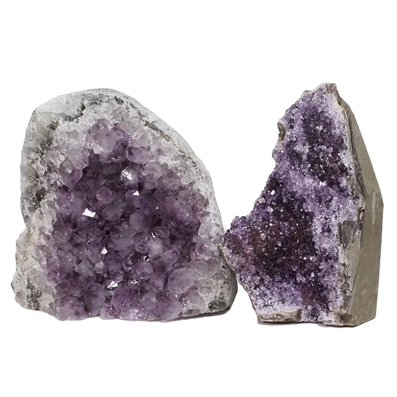 3.12kg Amethyst Crystal Geode Specimen Set 2 Pieces DN838 3 Amethyst Crystal Geode Specimen Set 2 Pieces DN838 | Himalayan Salt Factory