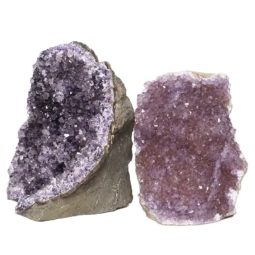 Amethyst Crystal Geode Specimen Set 2 Pieces DN839 | Himalayan Salt Factory