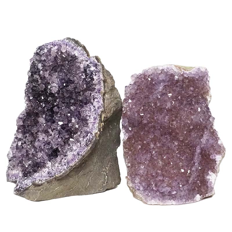 2.59kg Amethyst Crystal Geode Specimen Set 2 Pieces DN839 3 Amethyst Crystal Geode Specimen Set 2 Pieces DN839 | Himalayan Salt Factory