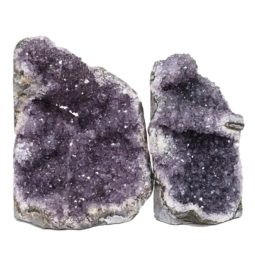 Amethyst Crystal Geode Specimen Set 2 Pieces DN840 | Himalayan Salt Factory