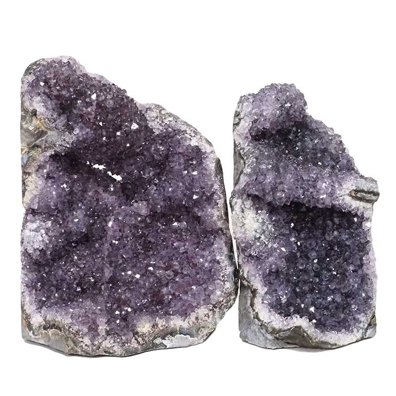 3.08kg Amethyst Crystal Geode Specimen Set 2 Pieces DN840 3 Amethyst Crystal Geode Specimen Set 2 Pieces DN840 | Himalayan Salt Factory