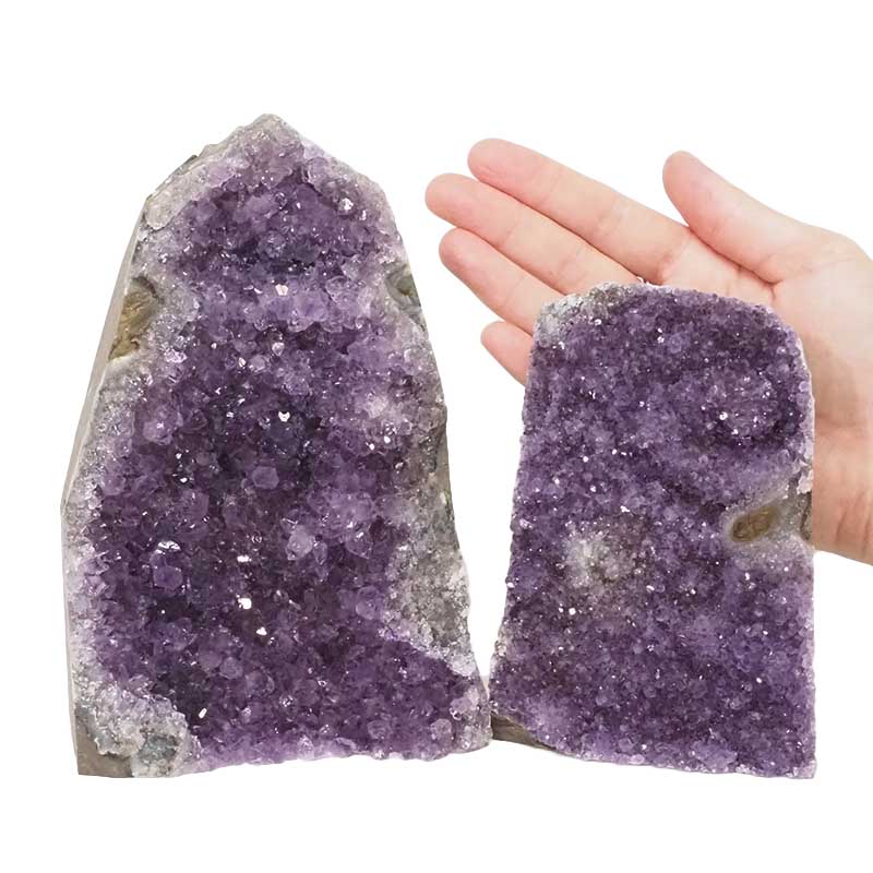 2.71kg Amethyst Crystal Geode Specimen Set 2 Pieces DN915 4 Amethyst Crystal Geode Specimen Set 2 Pieces DN915 | Himalayan Salt Factory