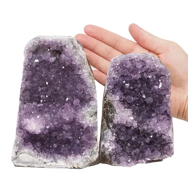 2.06kg Amethyst Crystal Geode Specimen Set 2 Pieces DN917 4 Amethyst Crystal Geode Specimen Set 2 Pieces DN917 | Himalayan Salt Factory