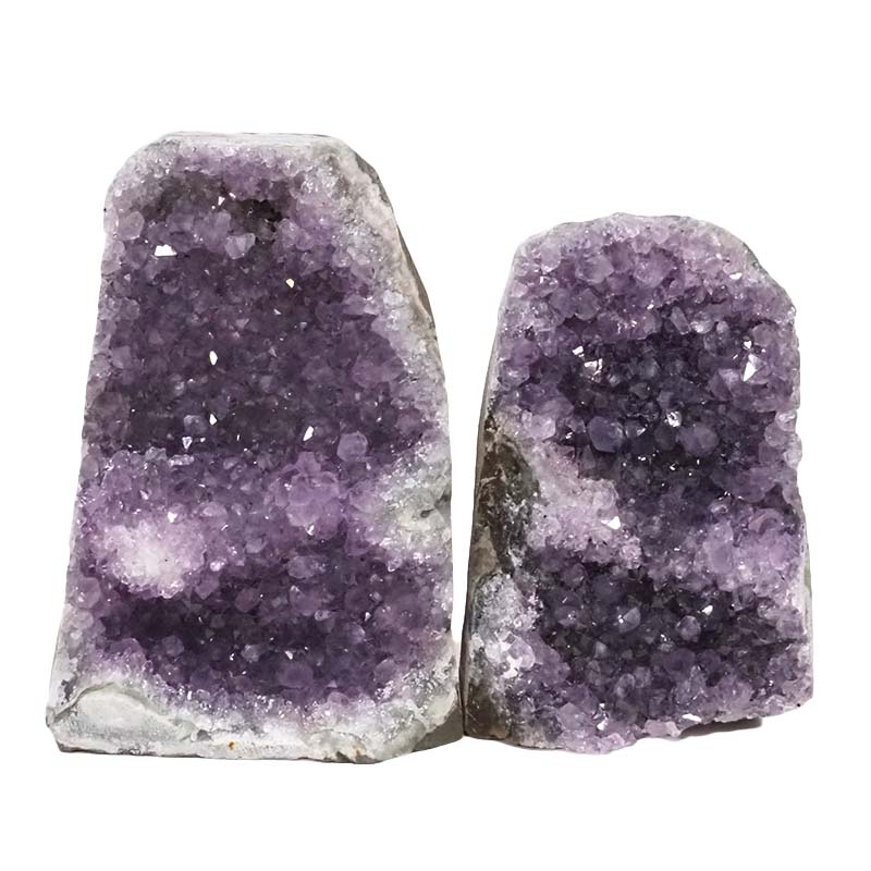 2.06kg Amethyst Crystal Geode Specimen Set 2 Pieces DN917 3 Amethyst Crystal Geode Specimen Set 2 Pieces DN917 | Himalayan Salt Factory