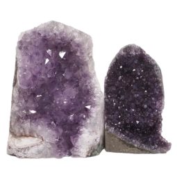 Amethyst Crystal Geode Specimen Set 2 Pieces DN918 | Himalayan Salt Factory