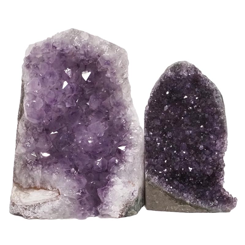 2.06kg Amethyst Crystal Geode Specimen Set 2 Pieces DN918 3 Amethyst Crystal Geode Specimen Set 2 Pieces DN918 | Himalayan Salt Factory