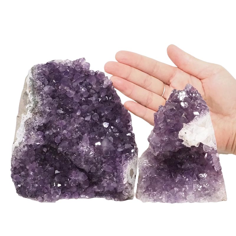 2.38kg Amethyst Crystal Geode Specimen Set 2 Pieces DN919 4 Amethyst Crystal Geode Specimen Set 2 Pieces DN919 | Himalayan Salt Factory