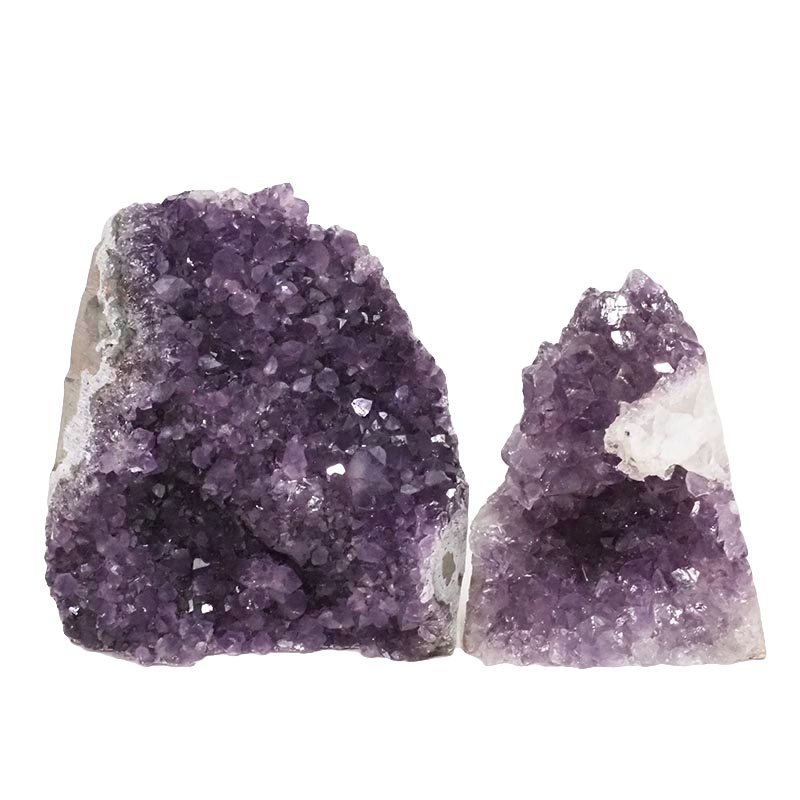 2.38kg Amethyst Crystal Geode Specimen Set 2 Pieces DN919 3 Amethyst Crystal Geode Specimen Set 2 Pieces DN919 | Himalayan Salt Factory