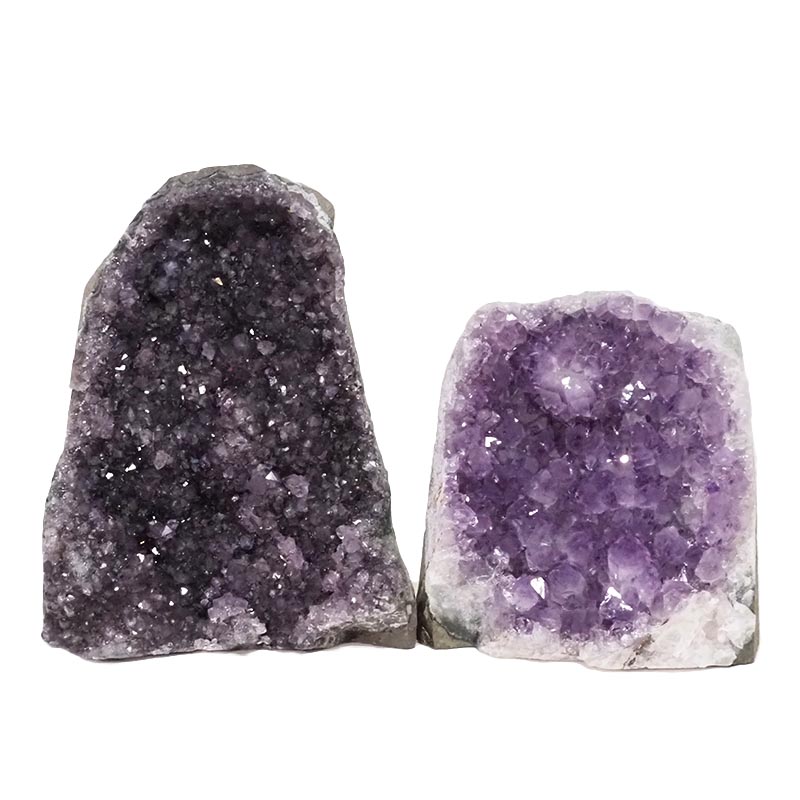 2.11kg Amethyst Crystal Geode Specimen Set 2 Pieces DN920 3 Amethyst Crystal Geode Specimen Set 2 Pieces DN920 | Himalayan Salt Factory