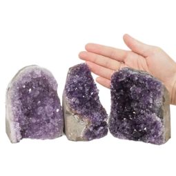 Amethyst Crystal Geode Specimen Set 2 Pieces DN923 | Himalayan Salt Factory