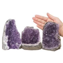 2.33kg Amethyst Crystal Geode Specimen Set 3 Pieces DN927 5 Amethyst Crystal Geode Specimen Set 2 Pieces DN927 | Himalayan Salt Factory
