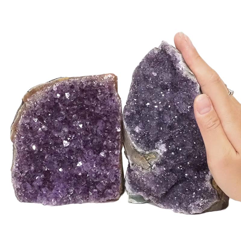 2.27kg Amethyst Crystal Geode Specimen Set 2 Pieces DN929 4 Amethyst Crystal Geode Specimen Set 2 Pieces DN929 | Himalayan Salt Factory