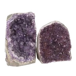 Amethyst Crystal Geode Specimen Set 2 Pieces DN930 | Himalayan Salt Factory