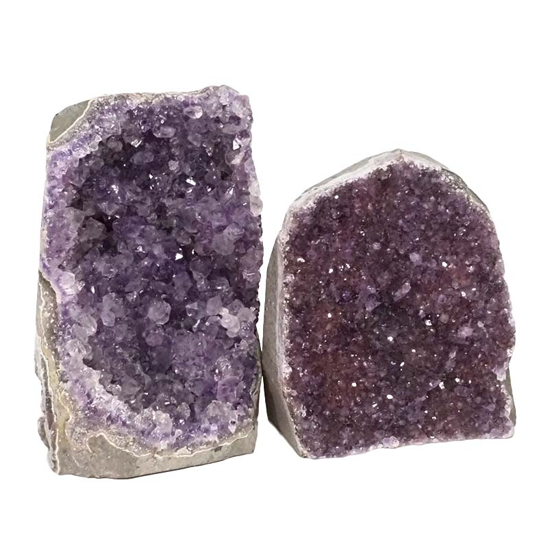 2.17kg Amethyst Crystal Geode Specimen Set 2 Pieces DN930 3 Amethyst Crystal Geode Specimen Set 2 Pieces DN930 | Himalayan Salt Factory
